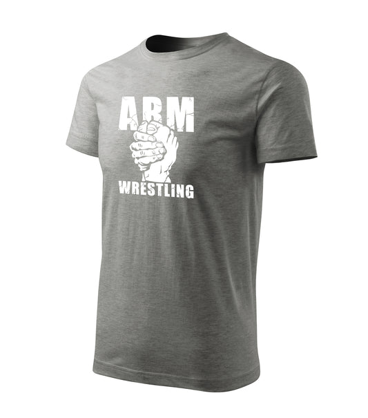 ARM Wrestling Crack Logo Tee - Sport Grey
