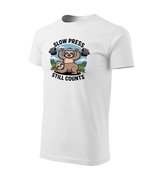 Slow press still counts - cotton t-shirt