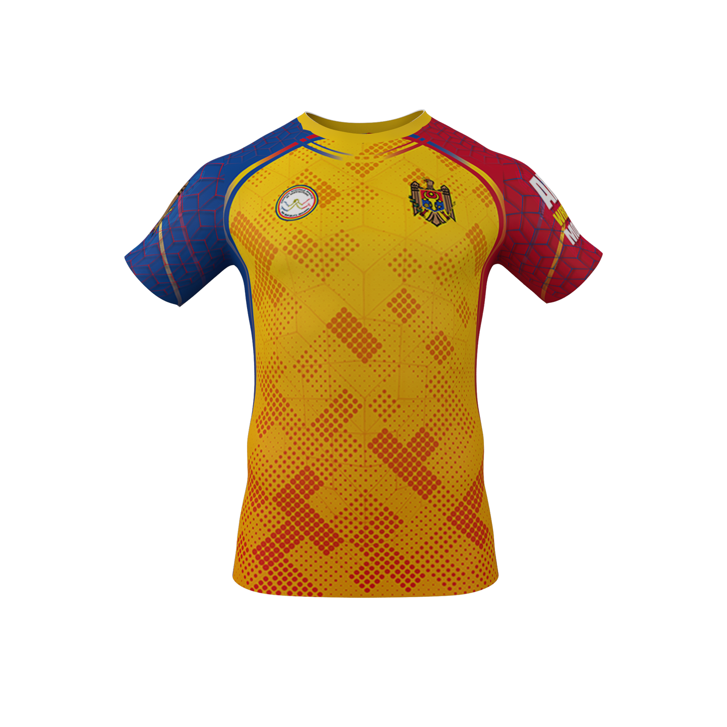 Moldova Edition Performance Tee (Yellow/Red/Blue)