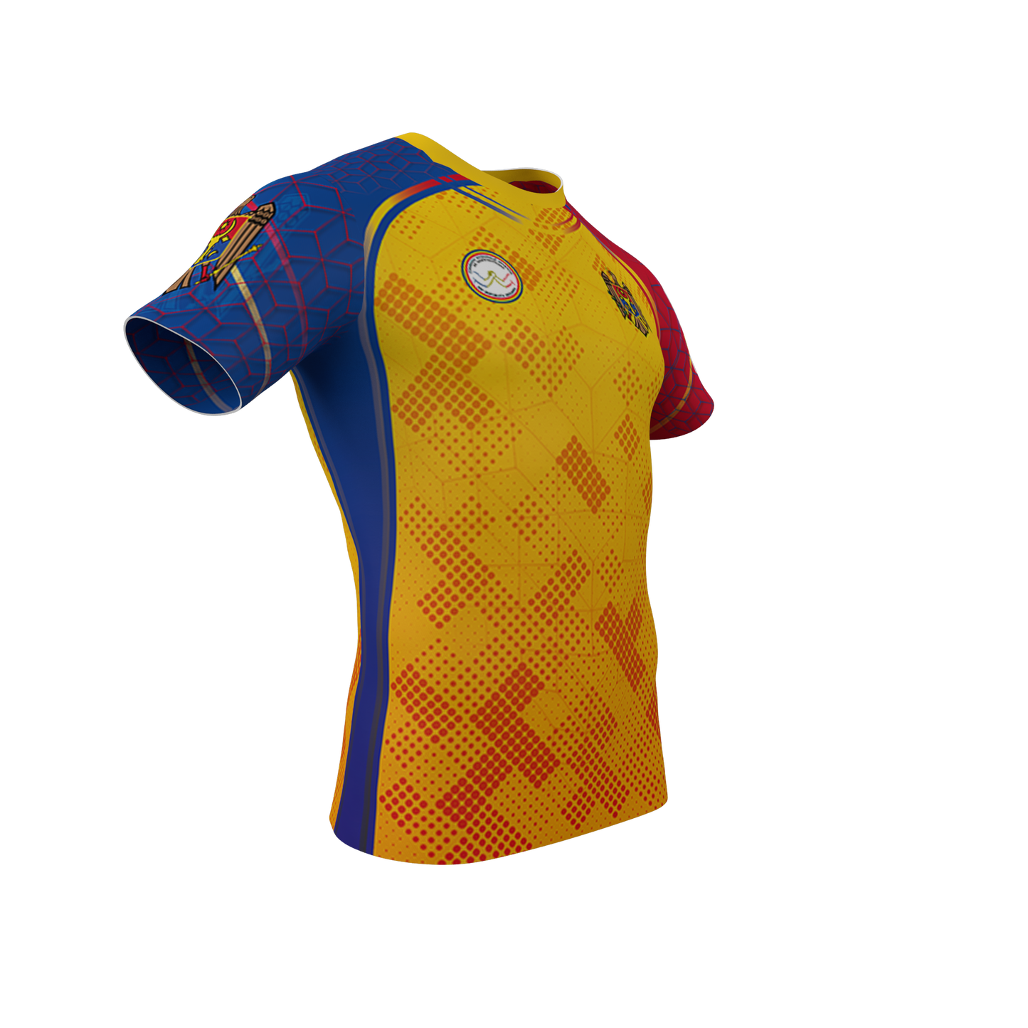Moldova Edition Performance Tee (Yellow/Red/Blue)