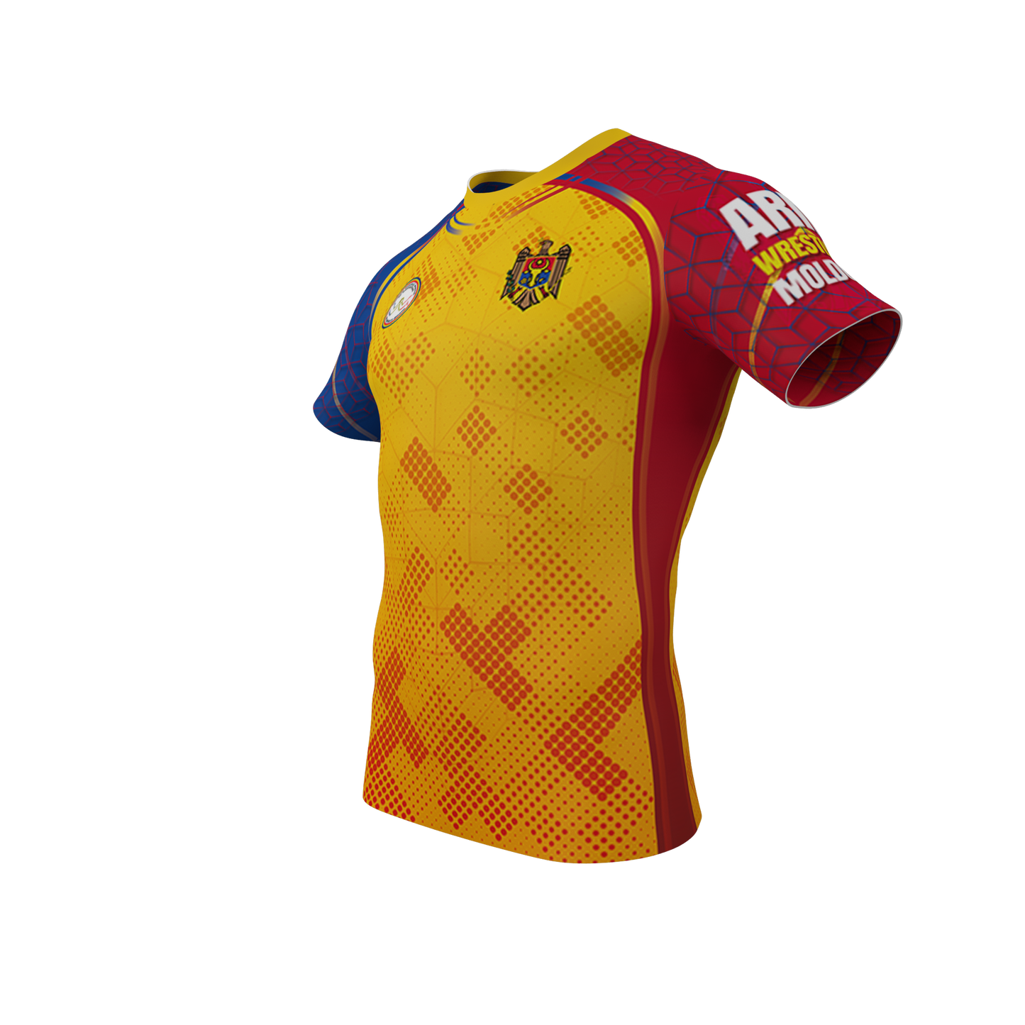 Moldova Edition Performance Tee (Yellow/Red/Blue)