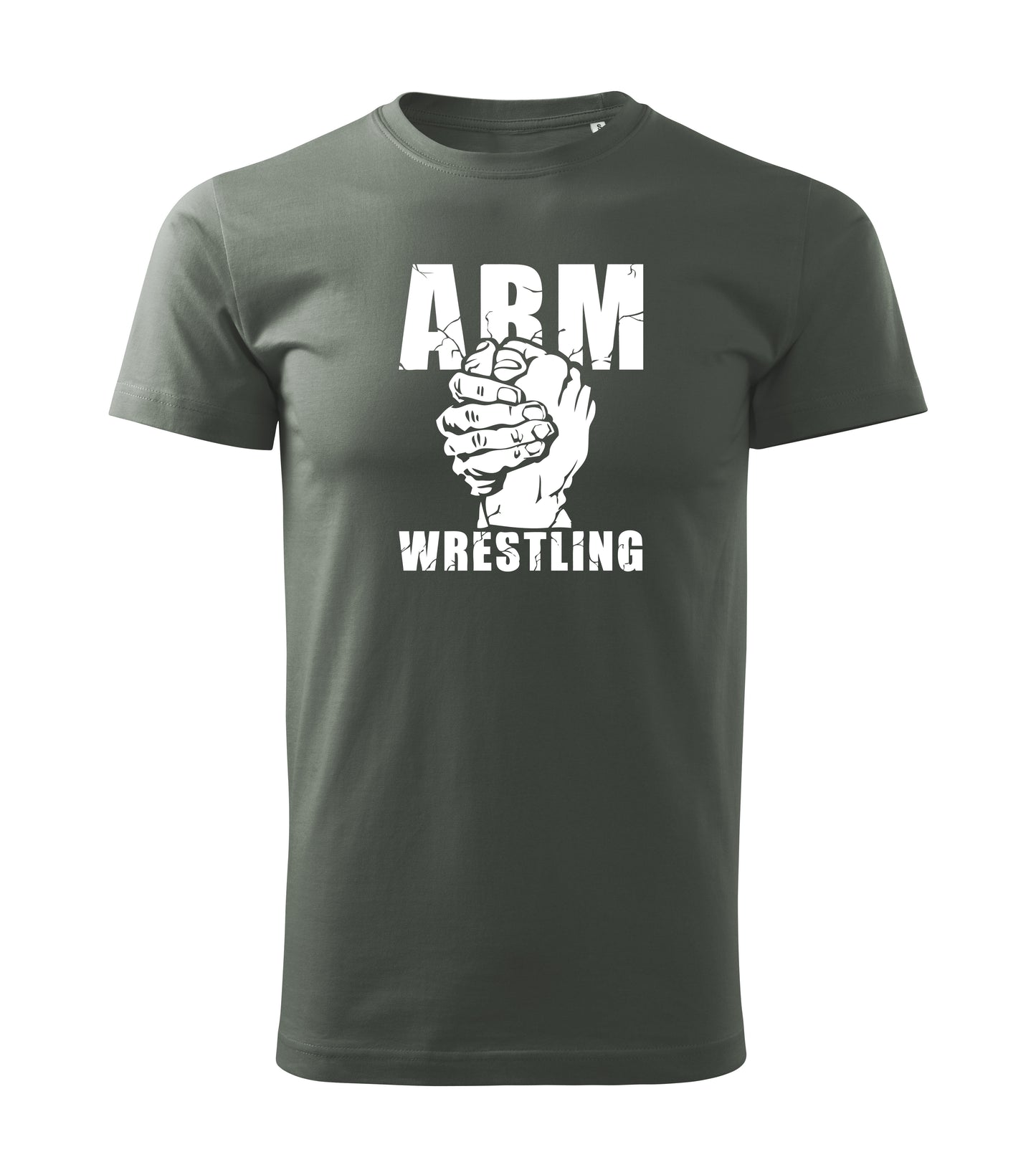 ARM Wrestling Crack Logo Tee - Military Green