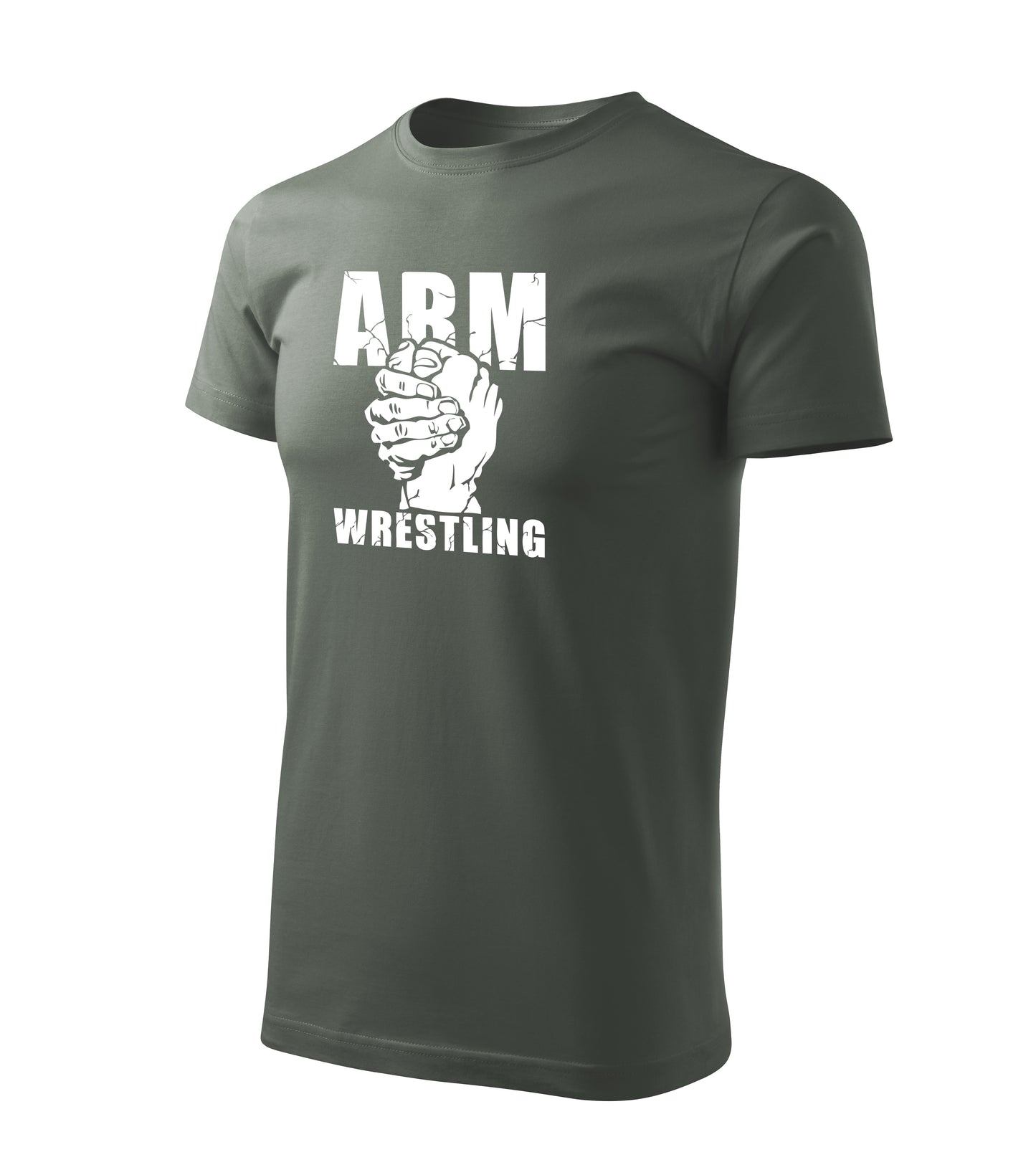 ARM Wrestling Crack Logo Tee - Military Green