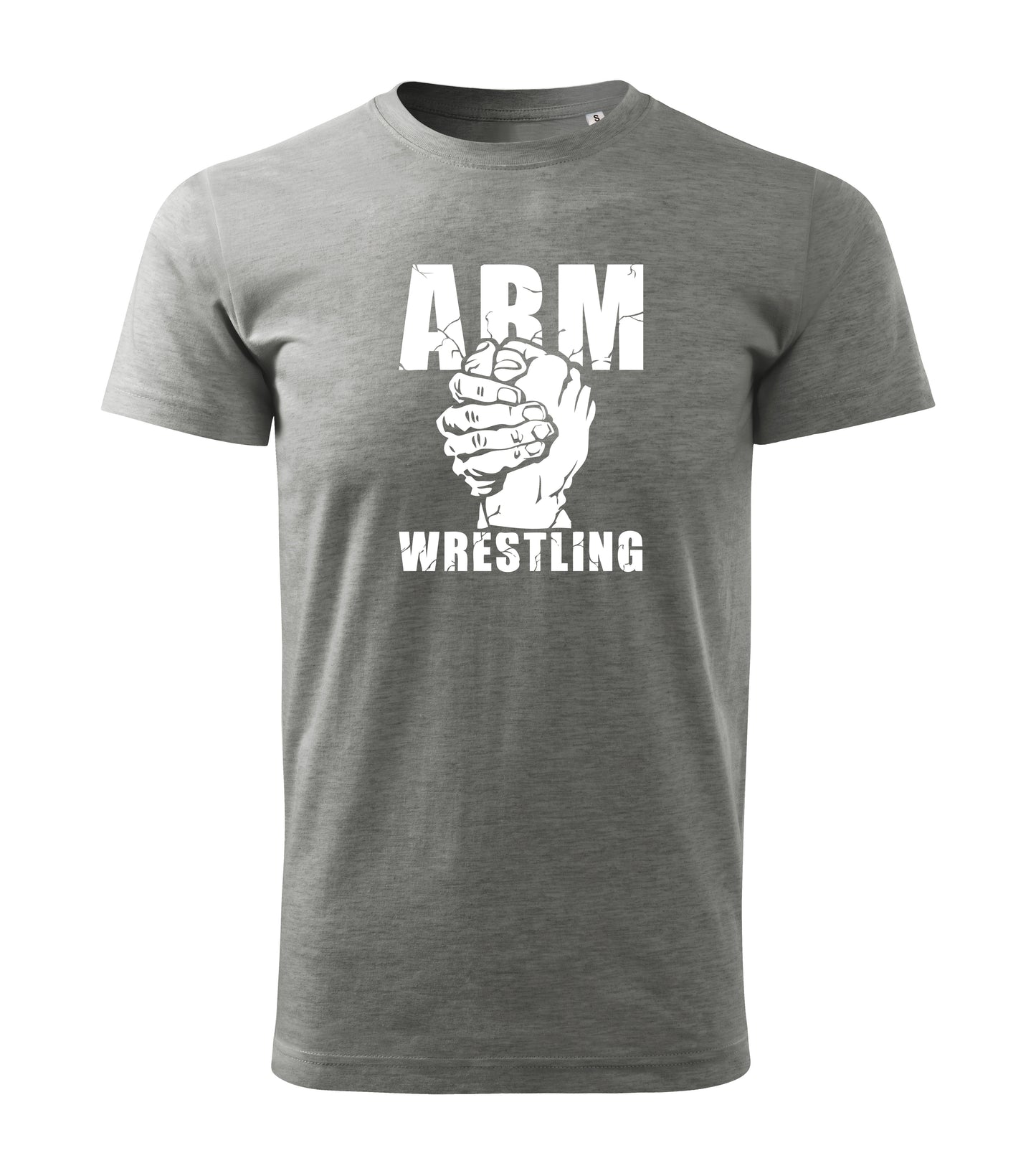 ARM Wrestling Crack Logo Tee - Sport Grey