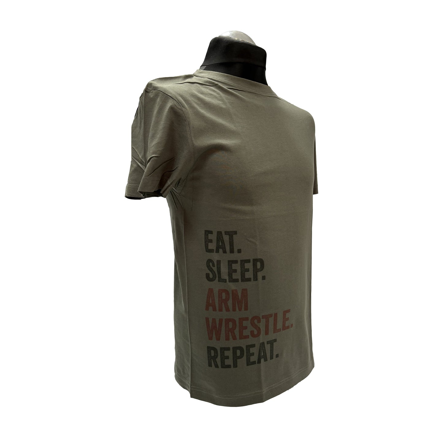 Eat. Sleep. Arm Wrestle. Repeat. - Dark Khaki