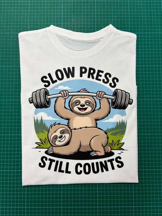 Slow press still counts - cotton t-shirt