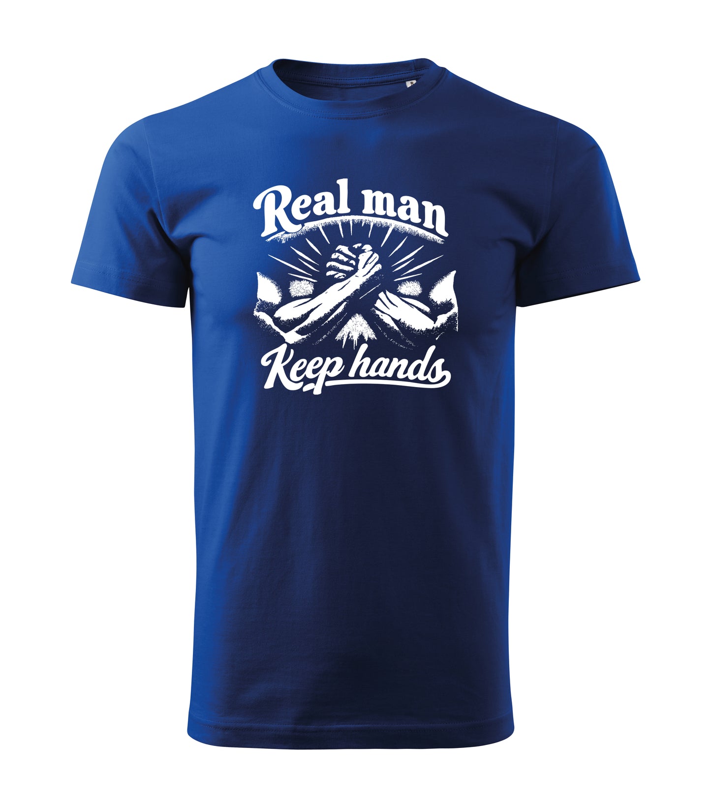 Real Man Keep Hands Tee - Royal Blue