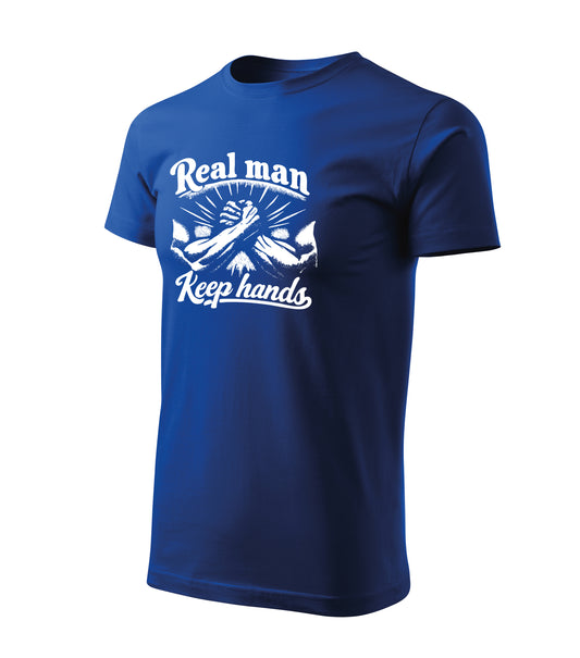 Real Man Keep Hands Tee - Royal Blue