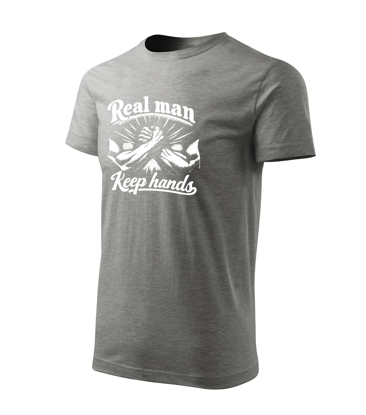 Real Man Keep Hands Tee - Sport Grey
