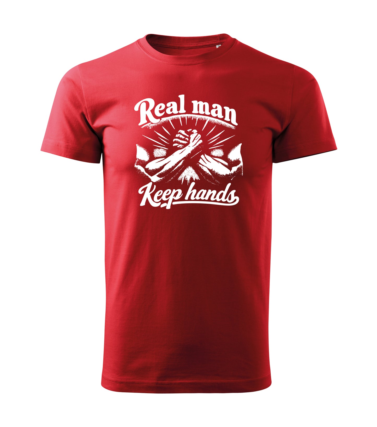 Real Man Keep Hands Tee - Red