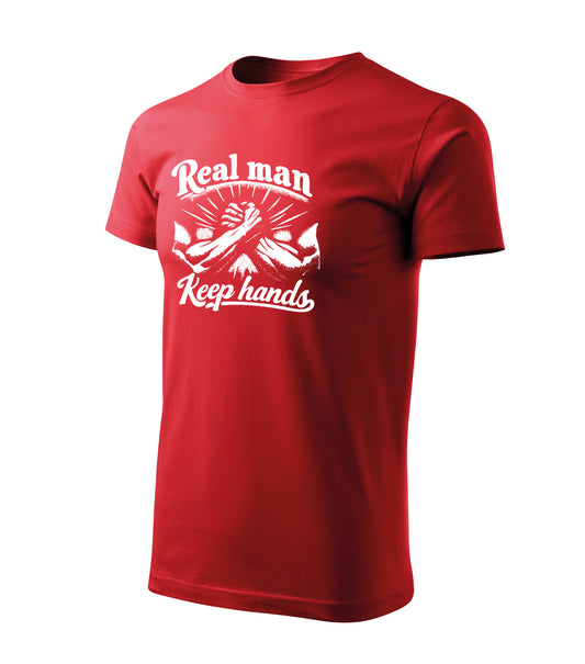 Real Man Keep Hands Tee - Red